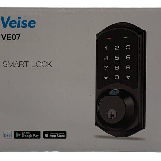 Veise VE07 Fingerprint Smart Lock Keyless Entry Deadbolt Front Door Matte Black