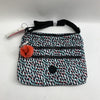 Kipling Alvar HB6141 Abstract Print Crossbody Shoulder Bag Monkey & Zippers