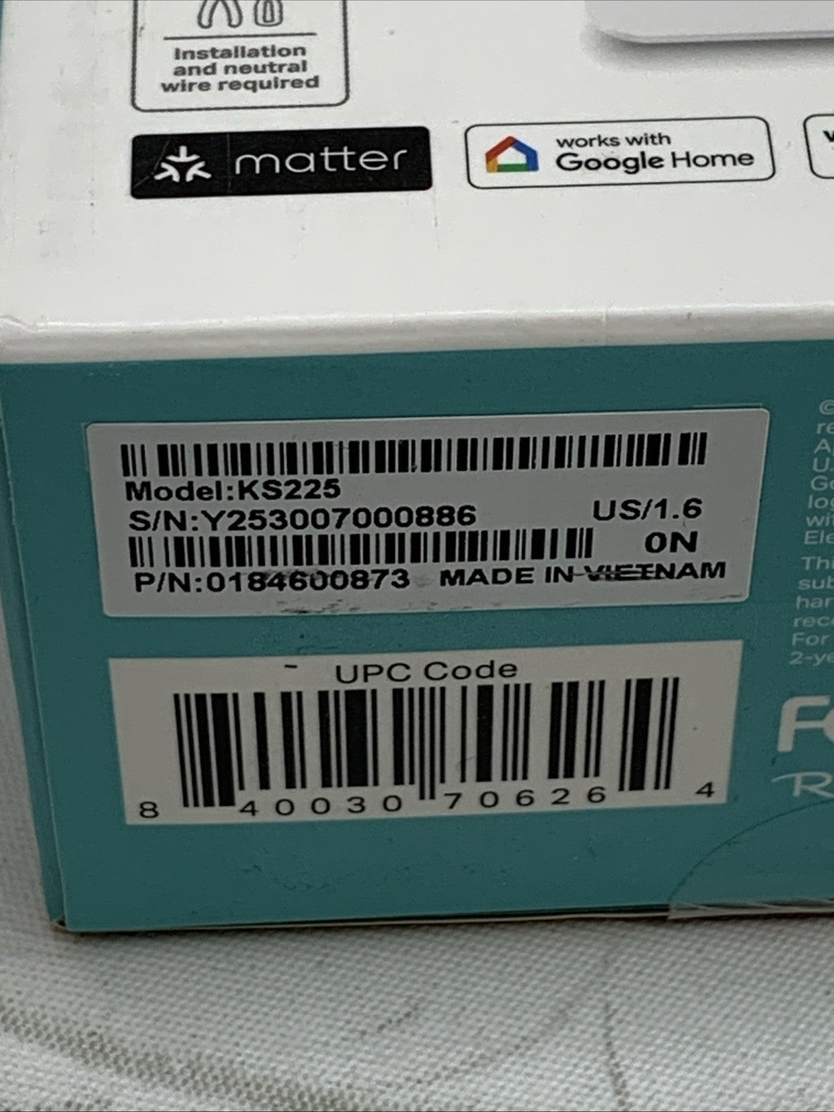 Kasa Smart Dimmer Switch KS225, Single Pole, Wi-fi 2.4GHz Wi-Fi Alexa & Google A