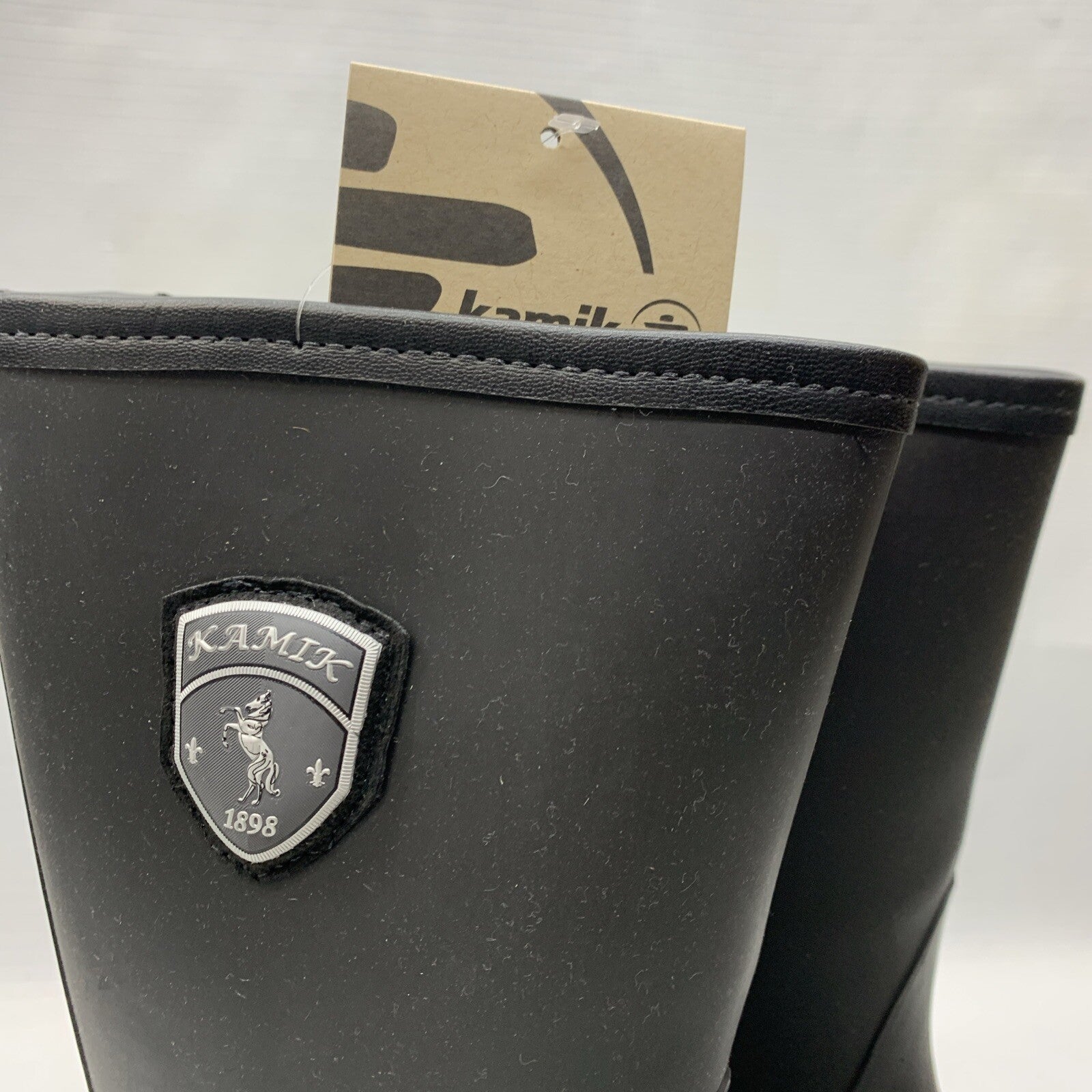 Kamik Black Boots Women's Size 7 Rubber Made in Canada Jenny Mid Calf Waterproof