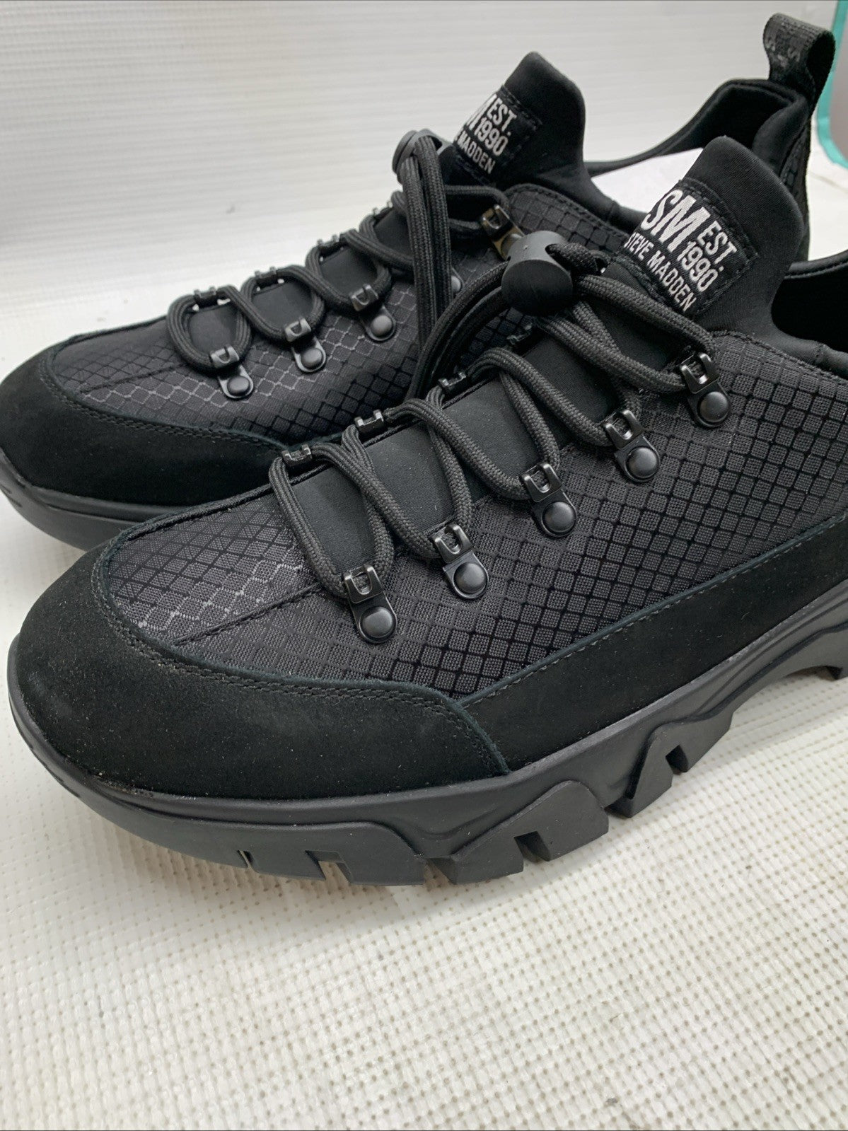 Steve Madden Chasley ORTHOLITE Black Men's Walk Shoes Sneakers Lace-Up Size 9.5