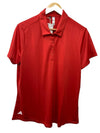 adidas Women's Solid Performance Short Sleeve Polo Shirt Size XL Collared Red