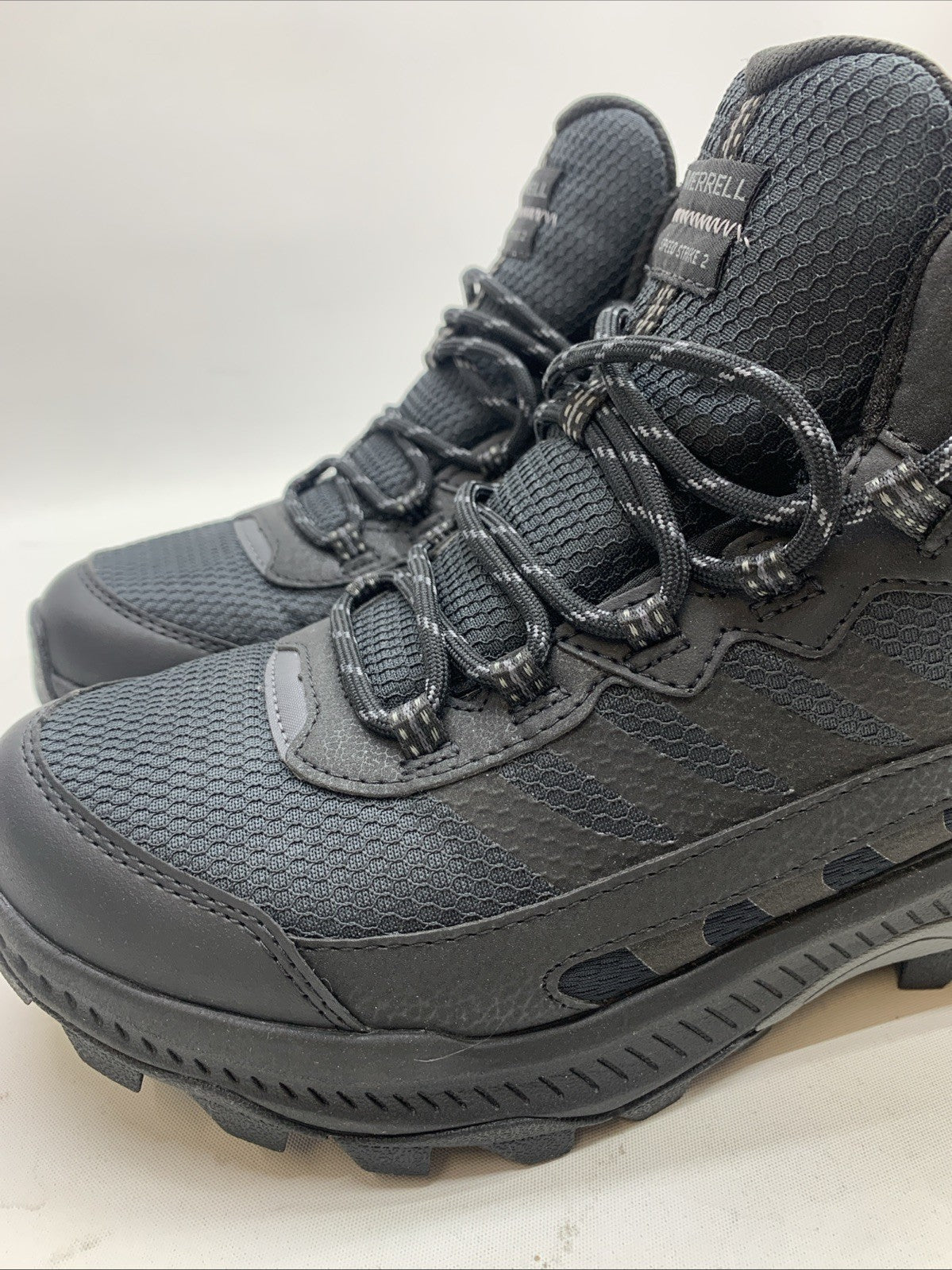 Merrell Men's Speed Strike 2 Mid Waterproof Hiking Shoe 8 Black Lace-up J037833