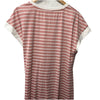 Grace Karin Pink And White Tie Front Dress Size 2XL Sleeveless Striped Crew Neck