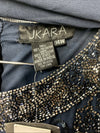 J Kara Women's  Embellished Top Mock 2 Piece Dress with Scarf Size 14w
