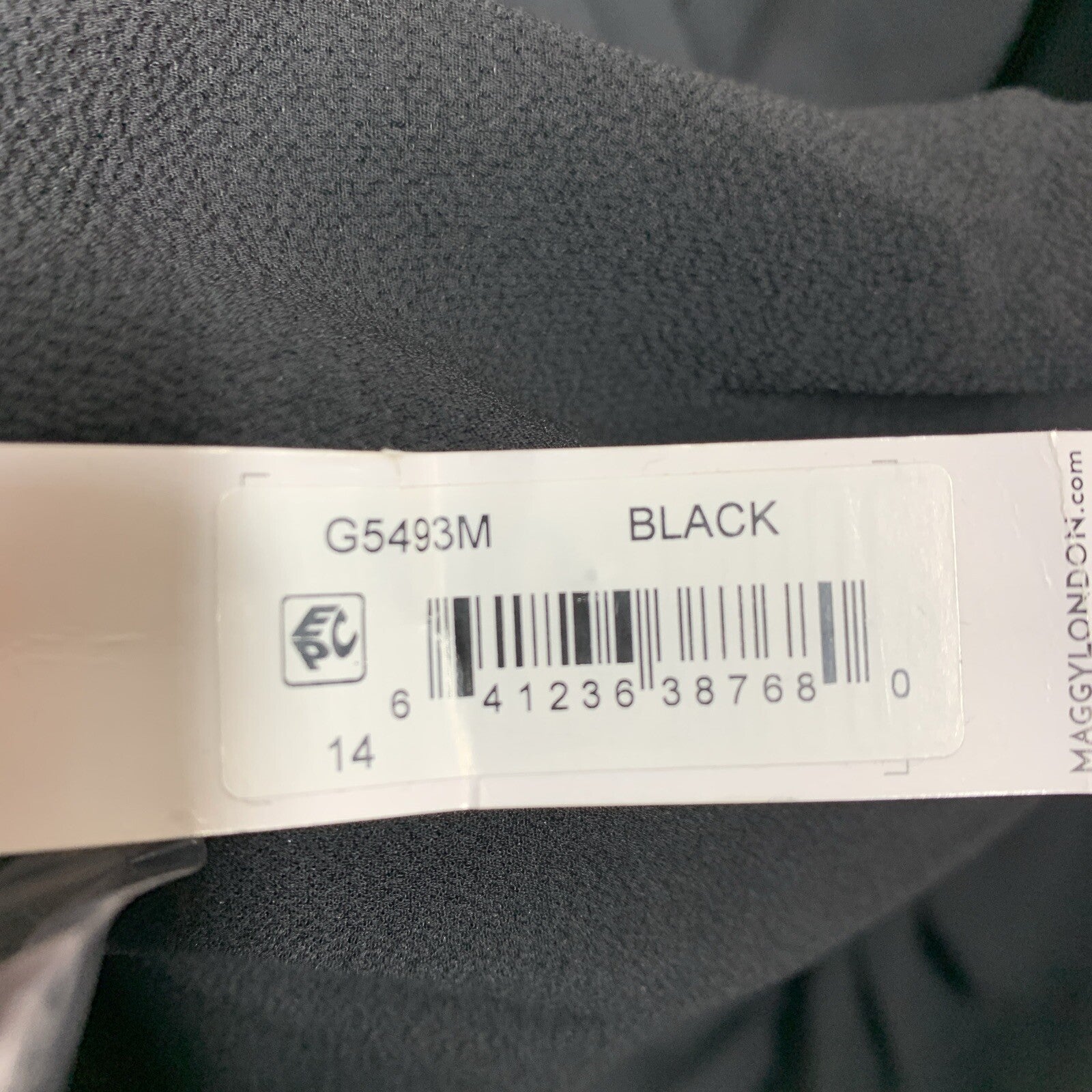 Maggy London Women's Long Sleeve Catalina Crepe Dress Holiday Size 14 Black