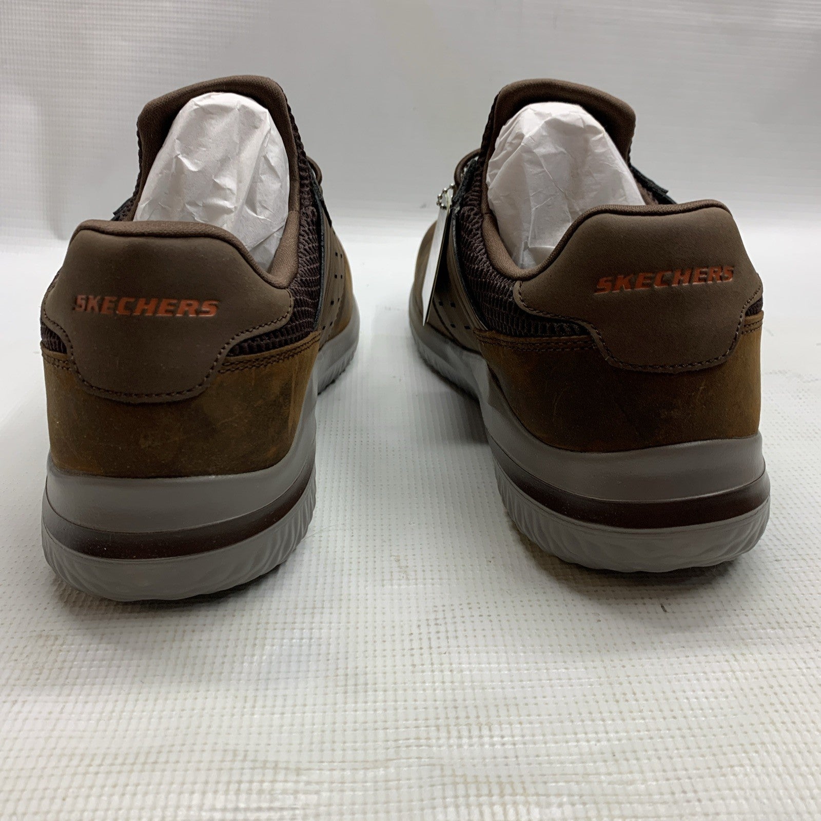 Skechers Streetwear Mens Delson 3.0 Ezra Slip on Shoe Dark Brown Size 12 Lace-up