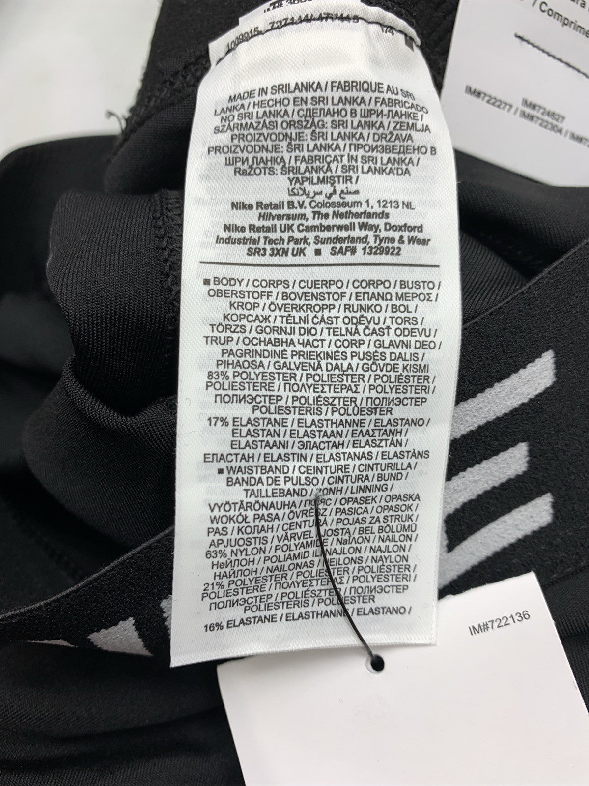 Nike Women's Pro 3-inch tight fit training shorts in black, mid-rise, size M, made of stretchy activewear fabric.
