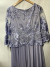 Alex Evenings Womens Wedding Formal Guest Dress 3/4 Sleeve Elegant Floral Size 8