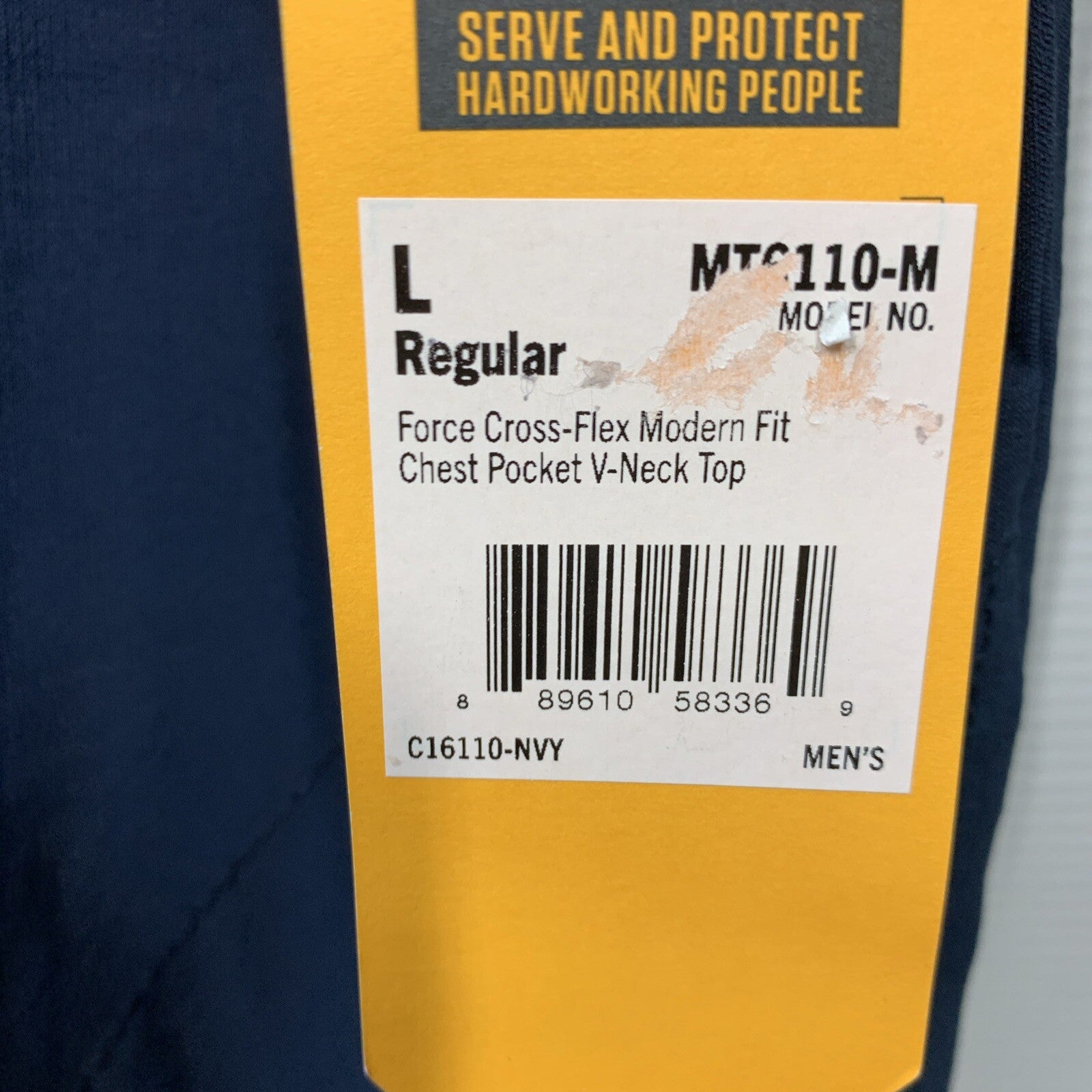 Carhartt Men's Micro Ripstop Chest Pocket Top Size L Short Sleeve Dark Blue