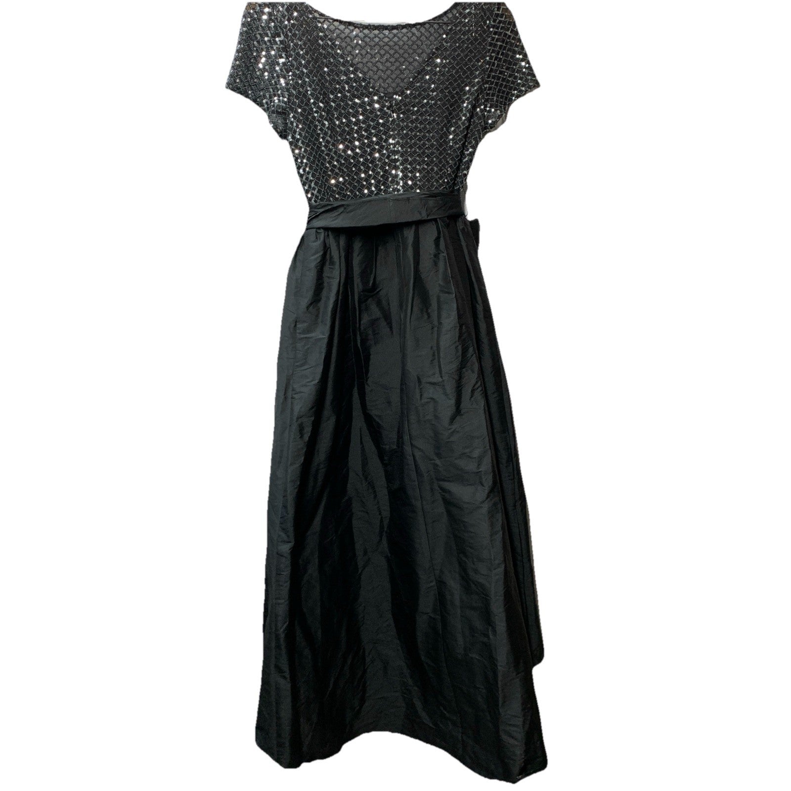 Adrianna Papell Women's Sequin High Low Taffeta Ball Gown Dress Formal Size 6