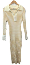 GRACE KARIN Women's Long Sleeve Sweater Dress Casual V-Neck Knit Size XL Ivory