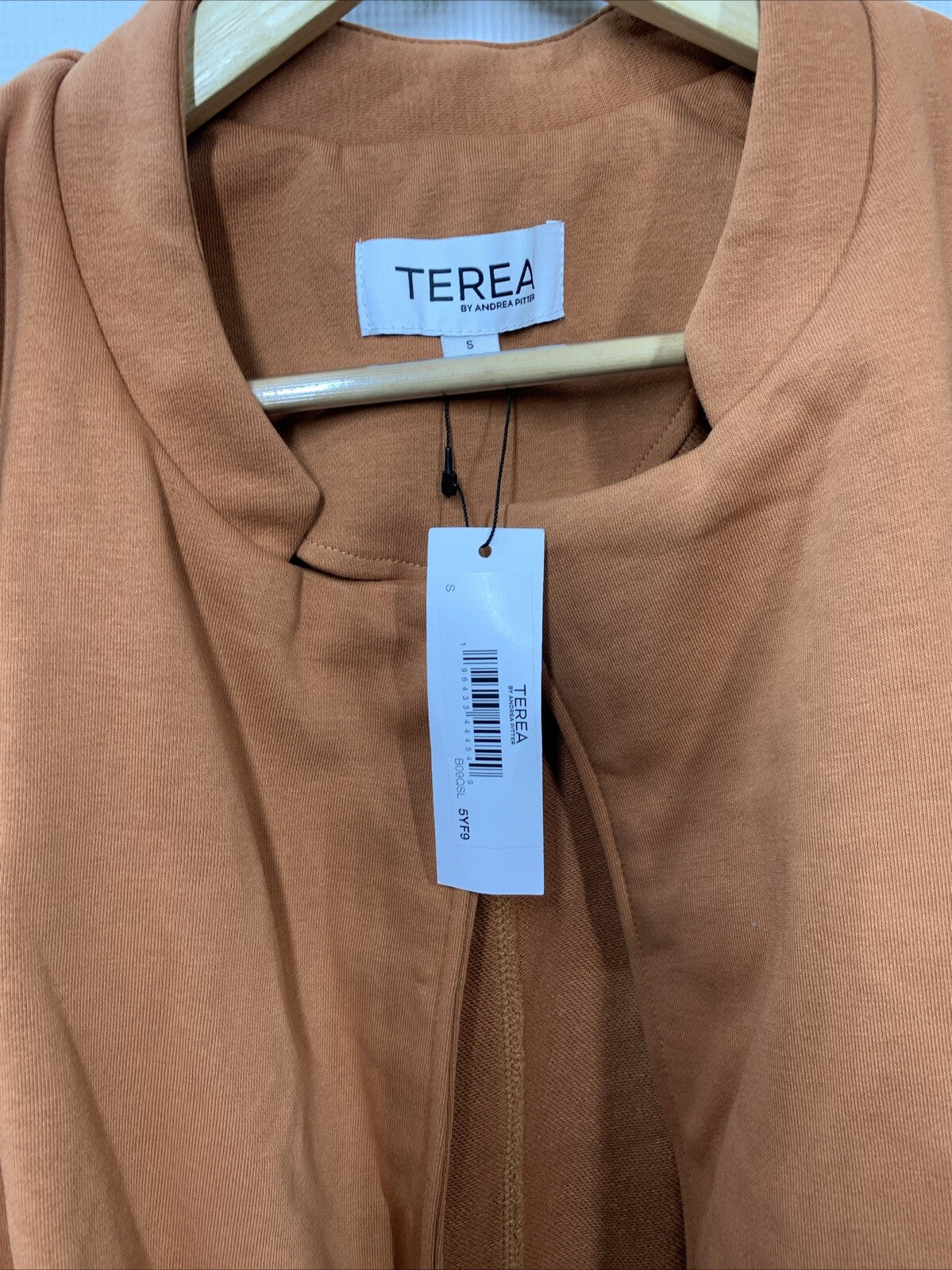 TEREA Women's Zuri Wrap Vest Size Small Office Casual Burnt Orange Sleeveless