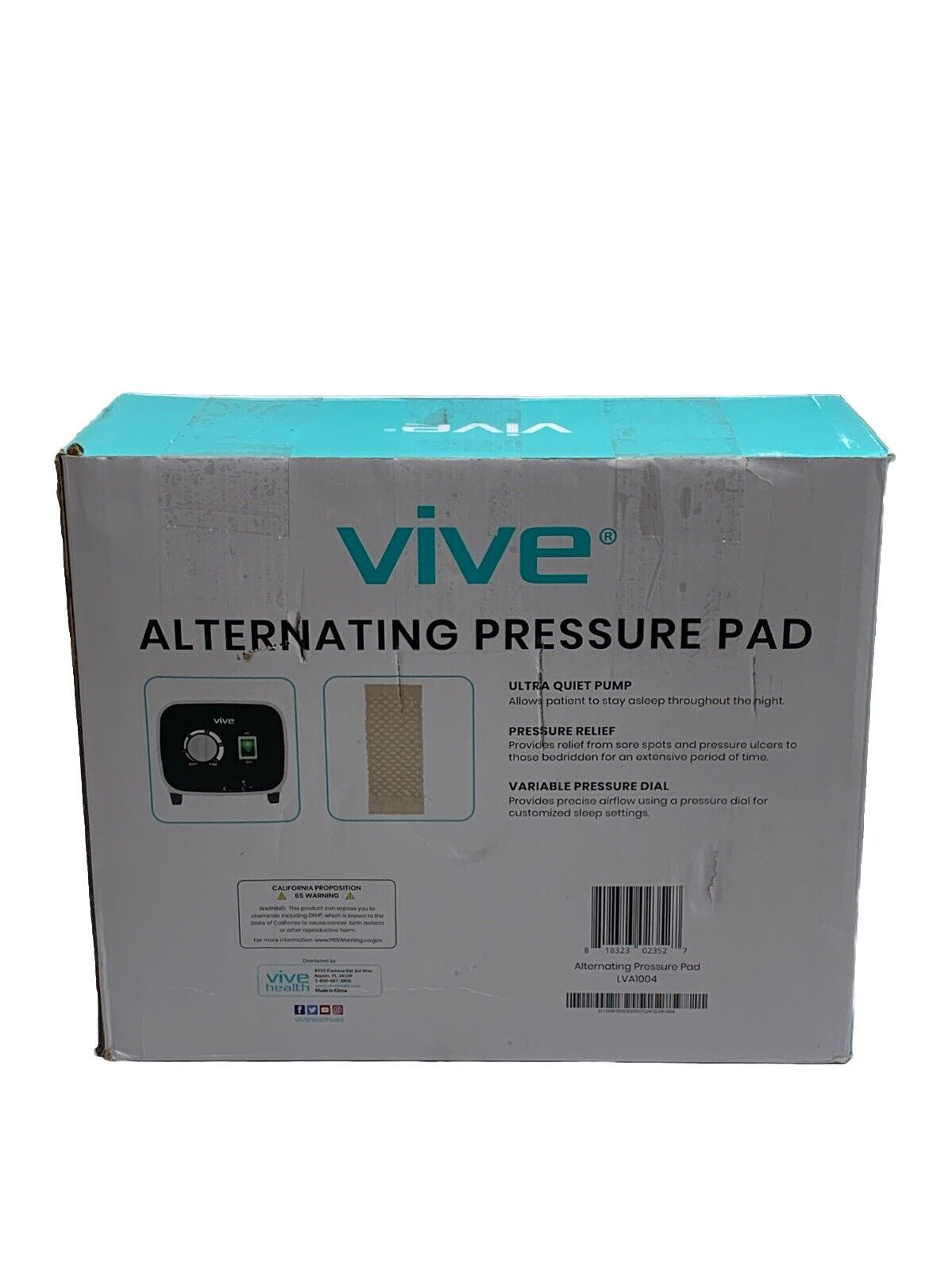 Vive Alternating Pressure Pad, Includes Mattress Pad and Electric Pump System