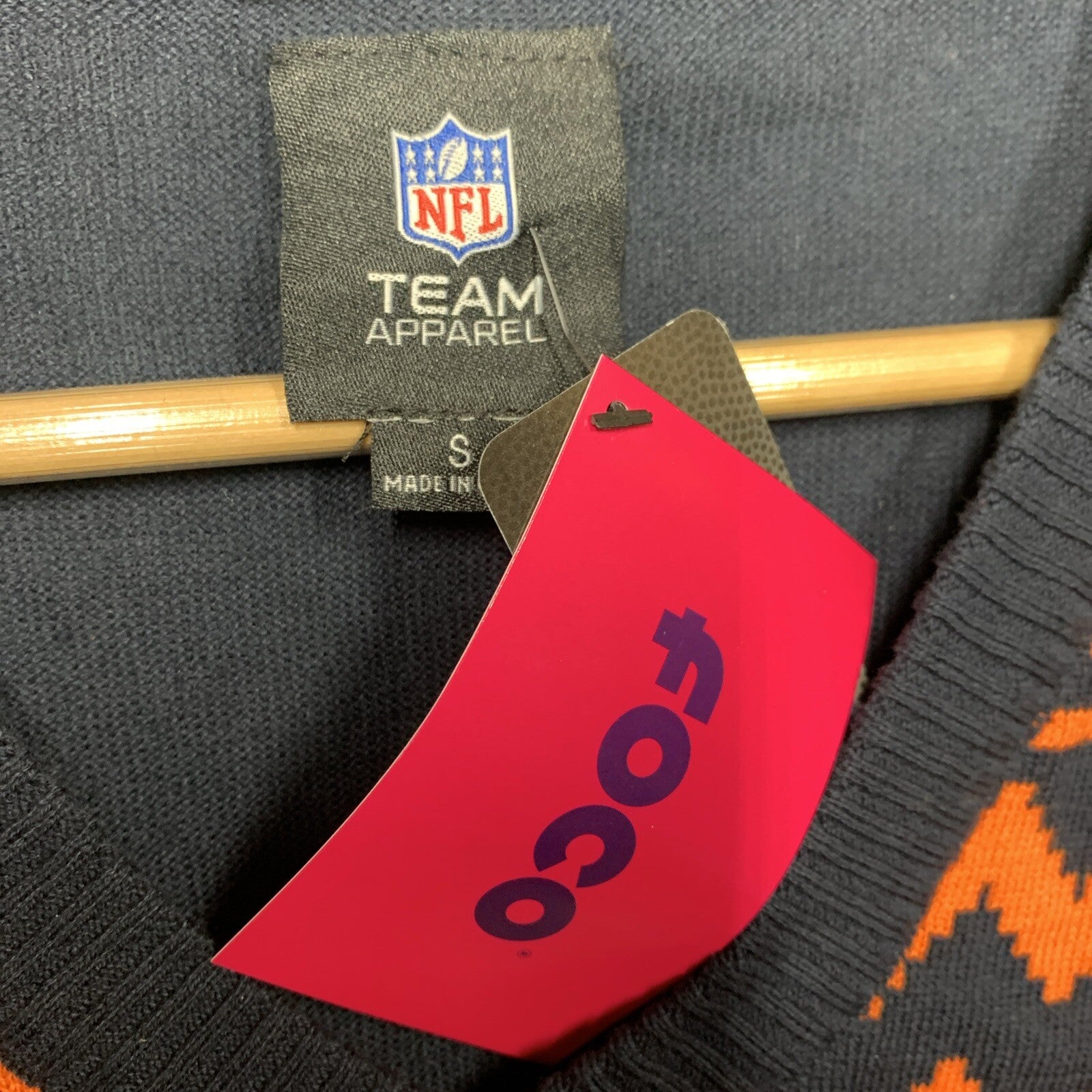 Womens NFL Chicago Bears Ugly Sweater Holiday V-Neck Small Christmas Long Sleeve