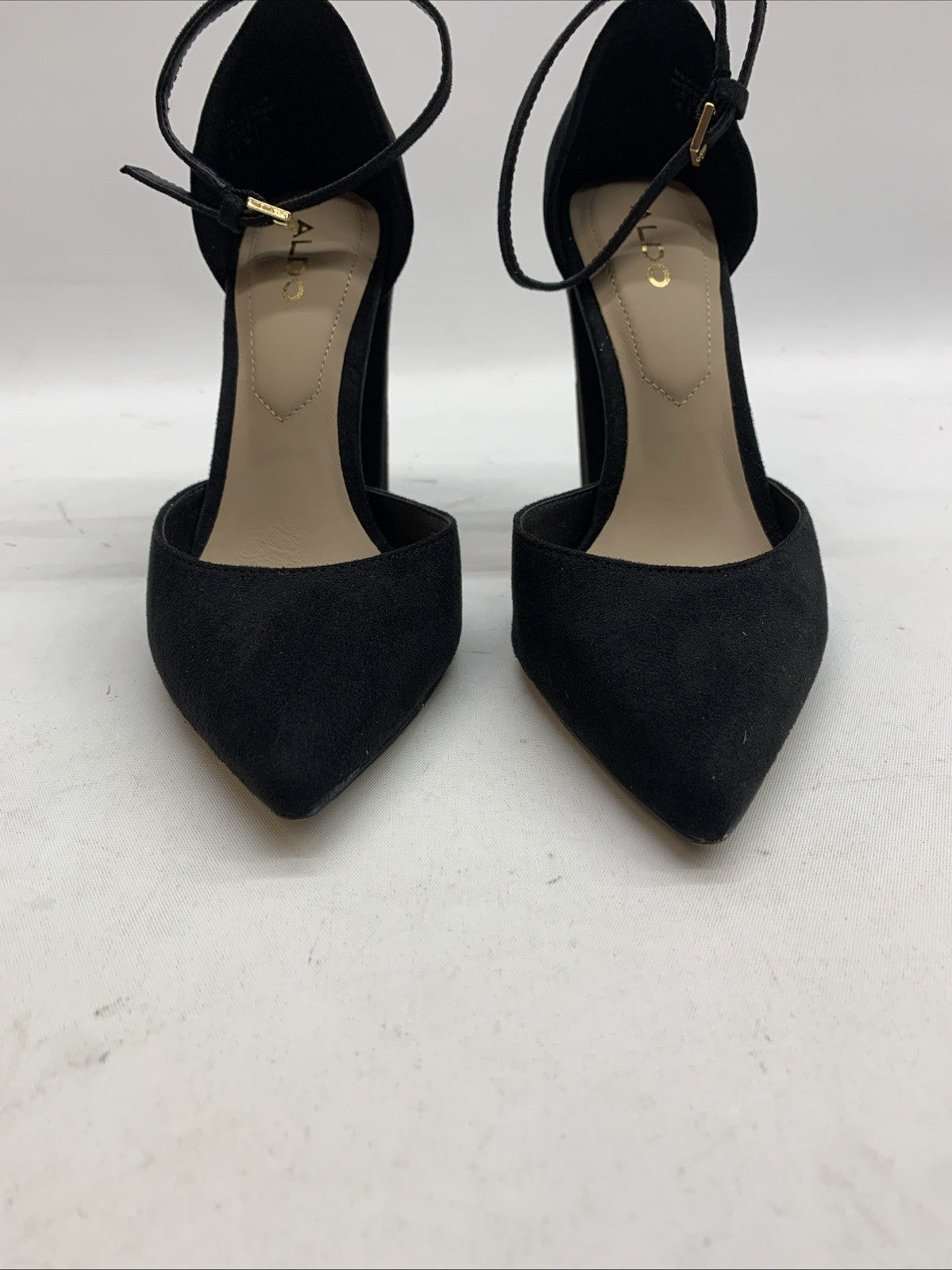 Aldo Nicholes Ankle Strap Pointed Toe Pumps Heeled Shoes Black Size 6 Sandal