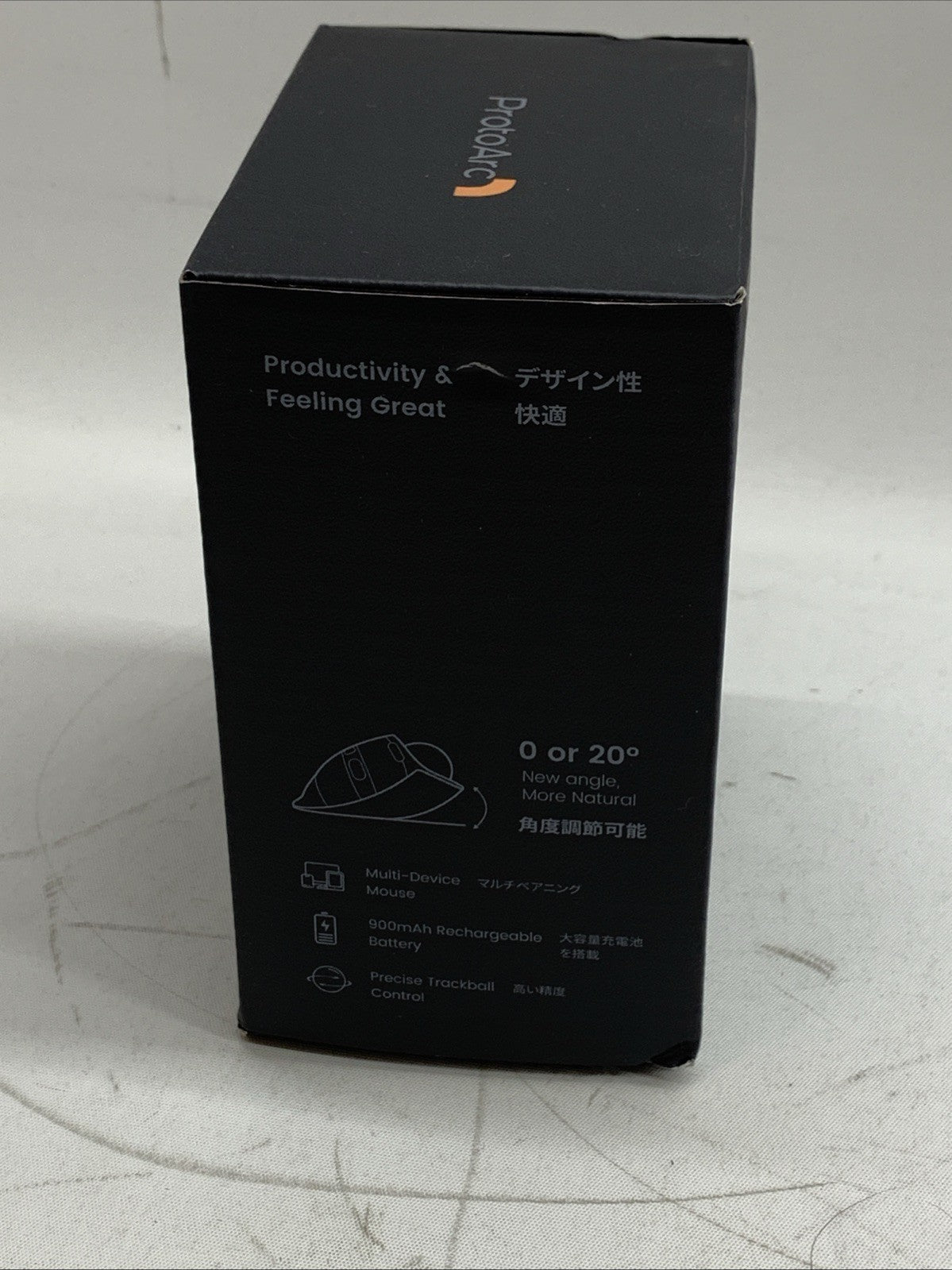 ProtoArc EM01 NL Ergonomic Bluetooth Wireless Trackball Mouse Rollerball Thumb