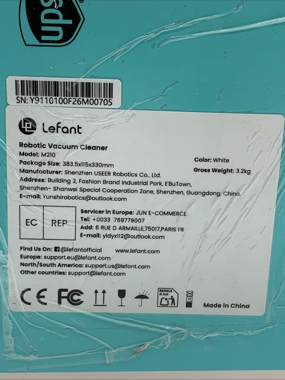 Lefant M210 Robot Vacuum Cleaner Slim Wi-Fi/App/Voice Control Auto Self-Charging