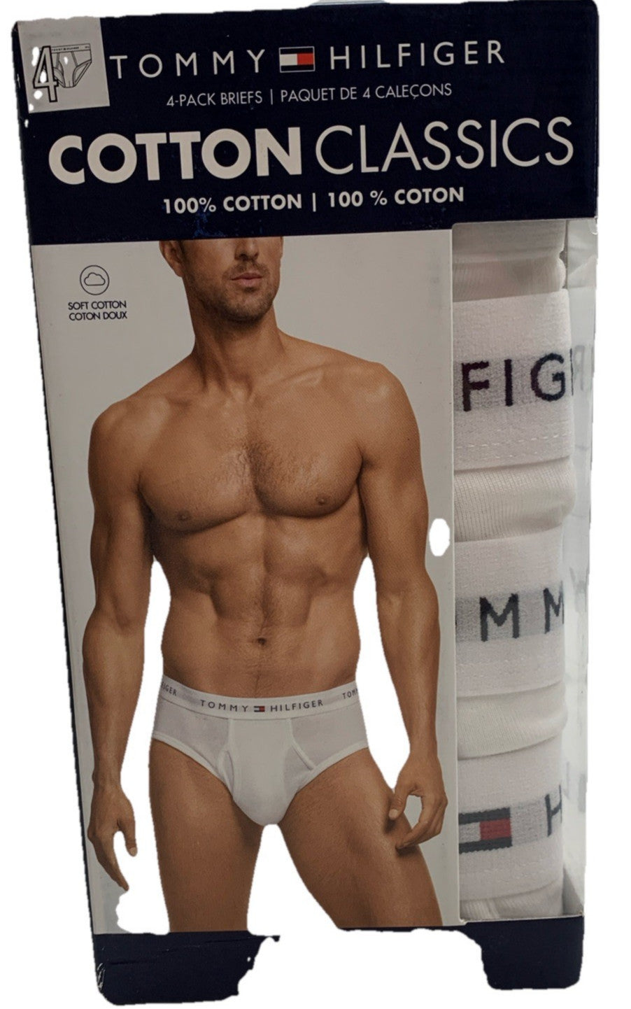 Tommy Hilfiger Men's Brief M 100% Cotton Classic Underwear 09TF001-100 - 4 Pack