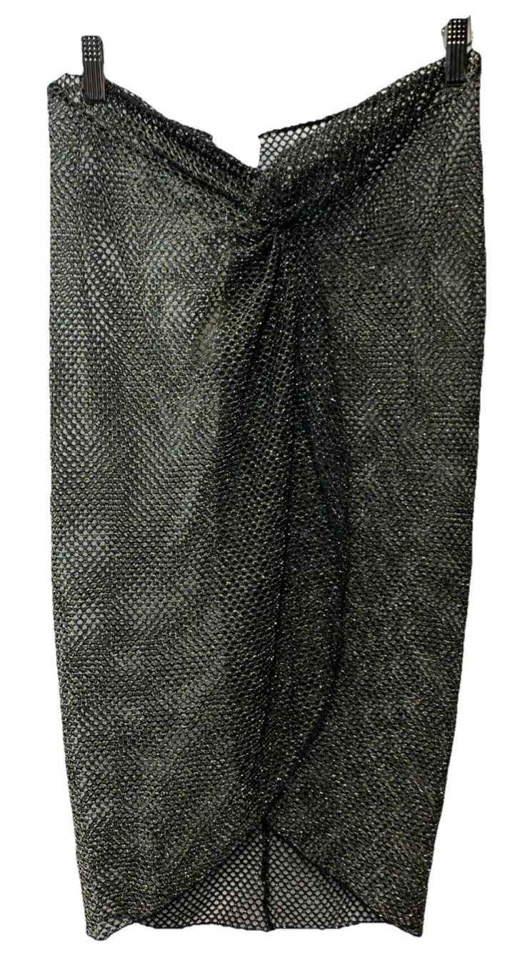 BECCA 7270571 Womens Network Wrap Sarong, Casual, Beach Cover Ups Size M-L Black
