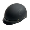 VCAN Cruiser Solid Flat Half Face Motorcycle Helmet Matte Black/Flame Large