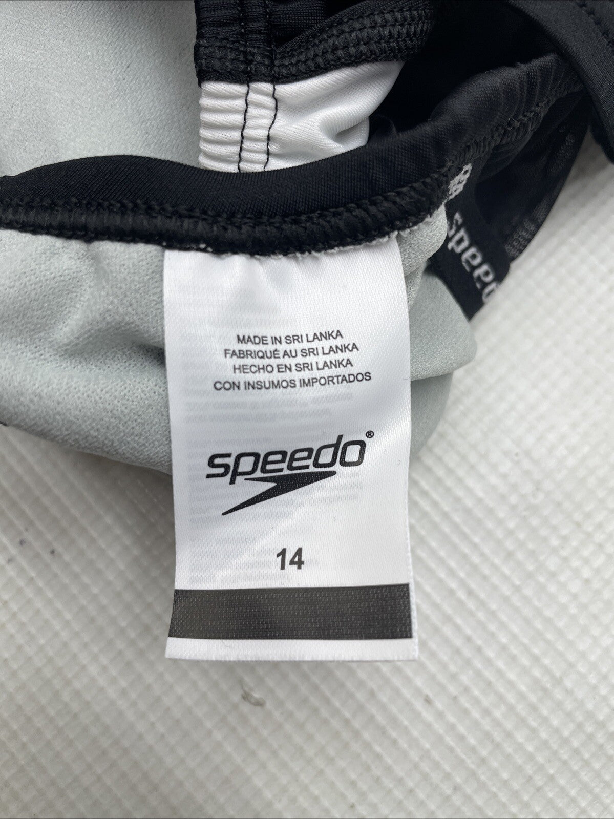 Speedo Quantum Fusion Splice Swimsuit Swimwear Onepiece for Women Black Size 14