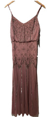 Adrianna Papell Women's Long Beaded Blouson Gown Cocktail Sleeveless Size 4