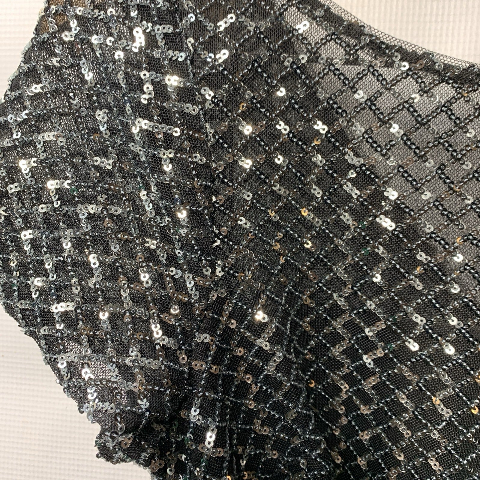 Adrianna Papell Women's Sequin High Low Taffeta Ball Gown Dress Formal Size 6