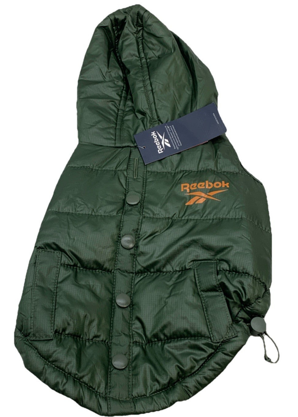 Reebok Dog Puffer Jacket Waterproof/Windproof Vest Hoodie Winter Clothes -Small