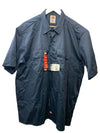 Dickies Men's 1574 Short Sleeve Work Shirt Dark Blue Size XL Collared 1574DN