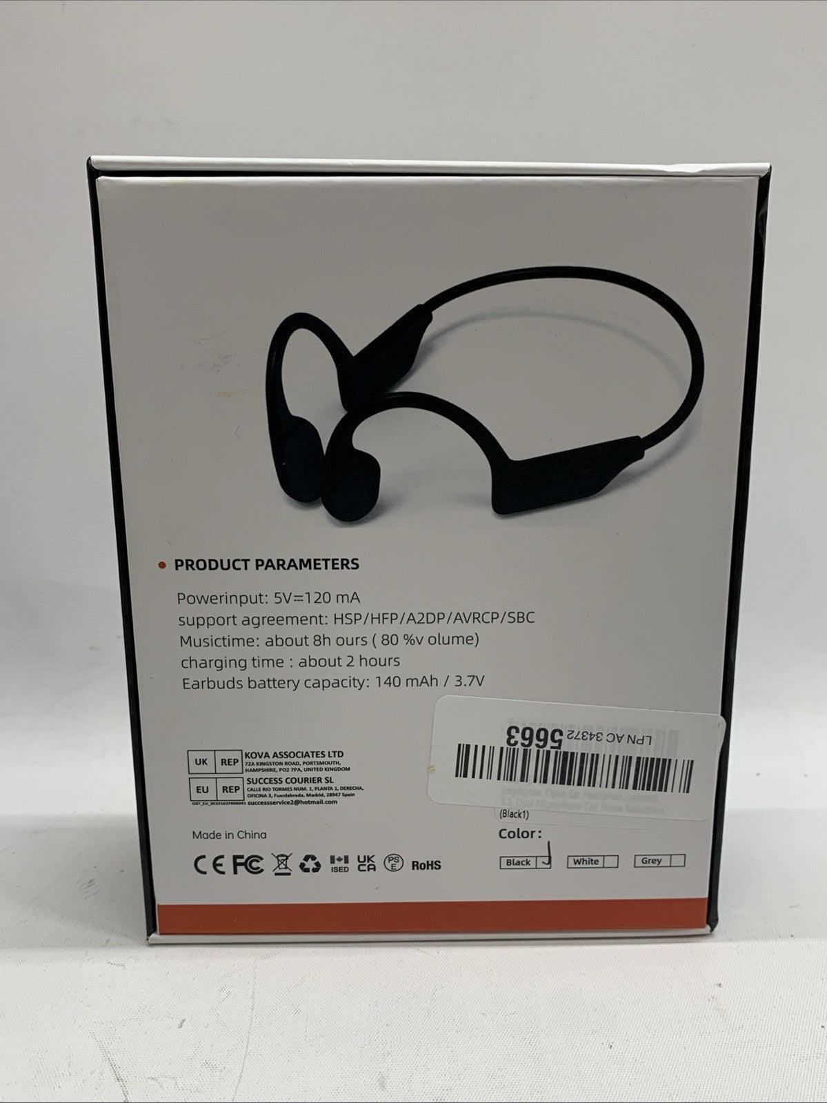 Bone Conduction Open Ear Headphones With Mic, Premium Speaker Bluetooth Earphone