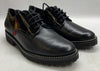 Marc Joseph Black Nappa Patent Columbus Shoes Circle Oxfords Size 6.5 Lace-up