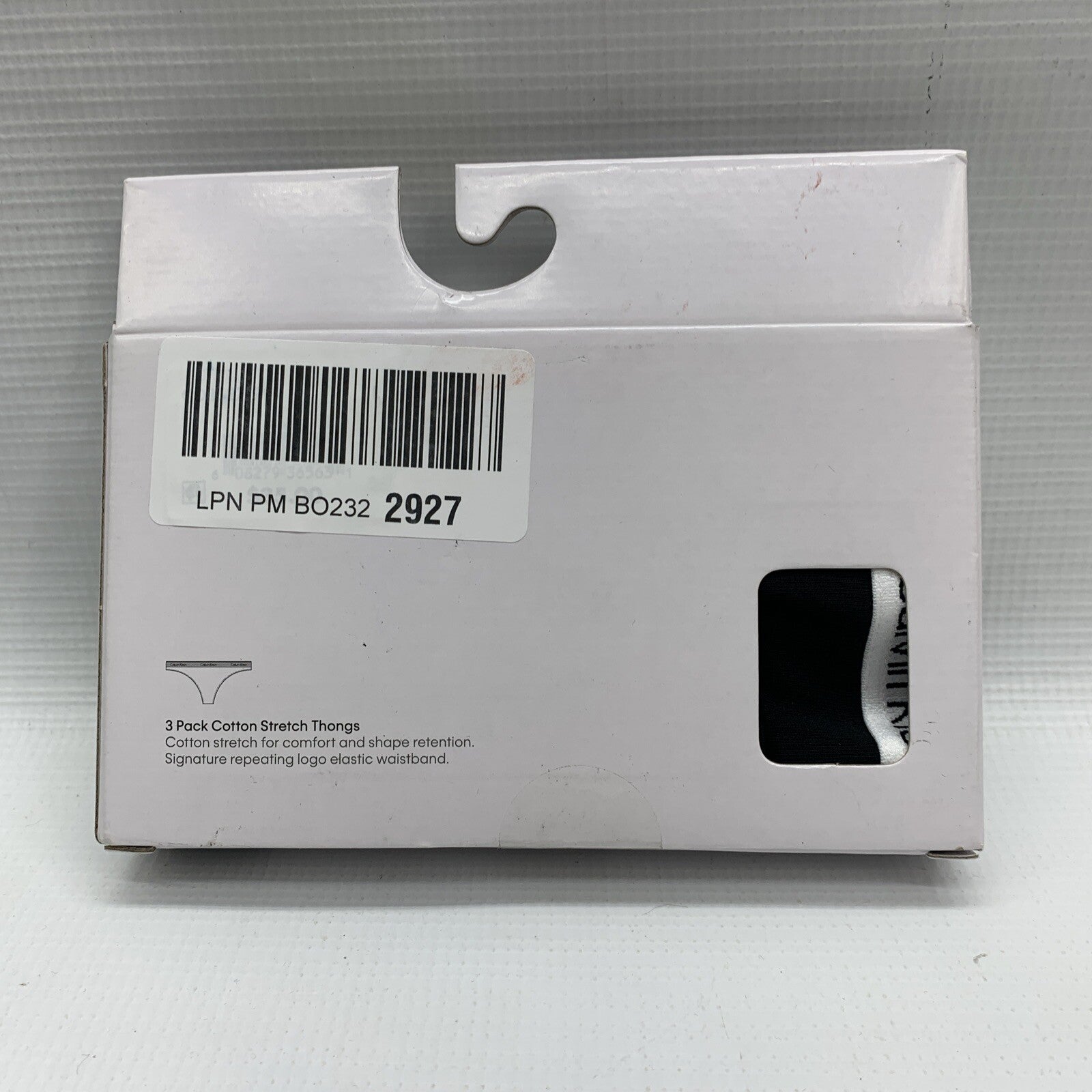 Calvin Klein Women's Carousel Logo Cotton Stretch Thong Panties Size L 3 Pack