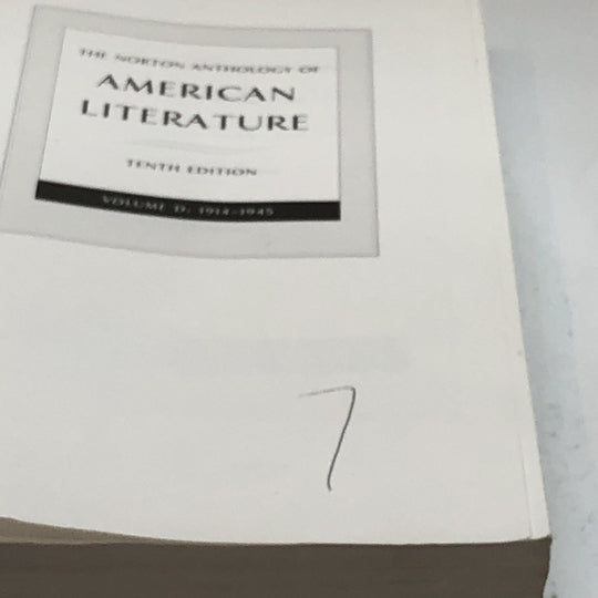 The Norton Anthology of American Literature 1914-1945 10th Paperback by Levine