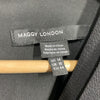 Maggy London Women's Long Sleeve Catalina Crepe Dress Holiday Size 14 Black