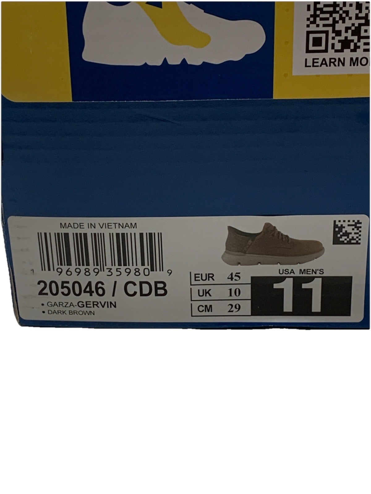 Skechers Men Shoes Garza Gervin Hands Free Slip-in Dark Brown 205046/CDB Size 11