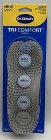 Dr. Scholl's Tri-Comfort Insoles Comfort For Heel & Ball of Foot Men's Size 8-14