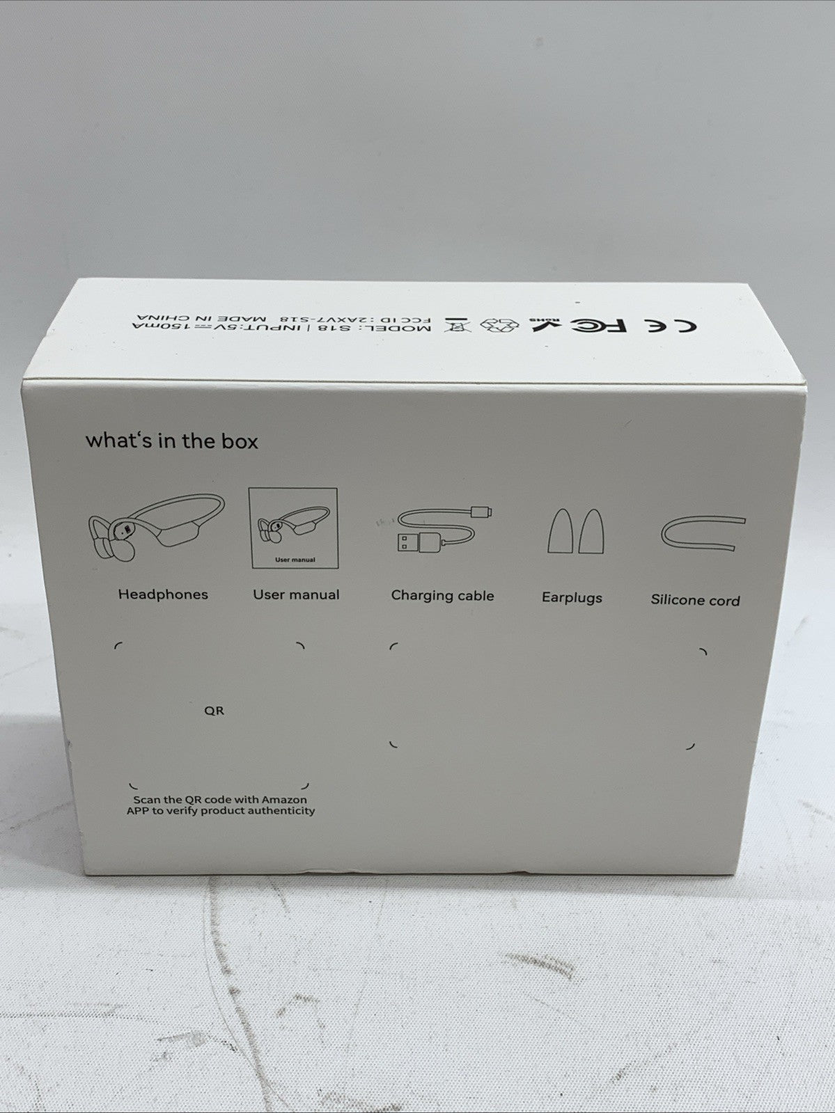 Bone Conduction Headphones S18 Wireless & MP3 Dual Mode Open Ear Waterproof Blac