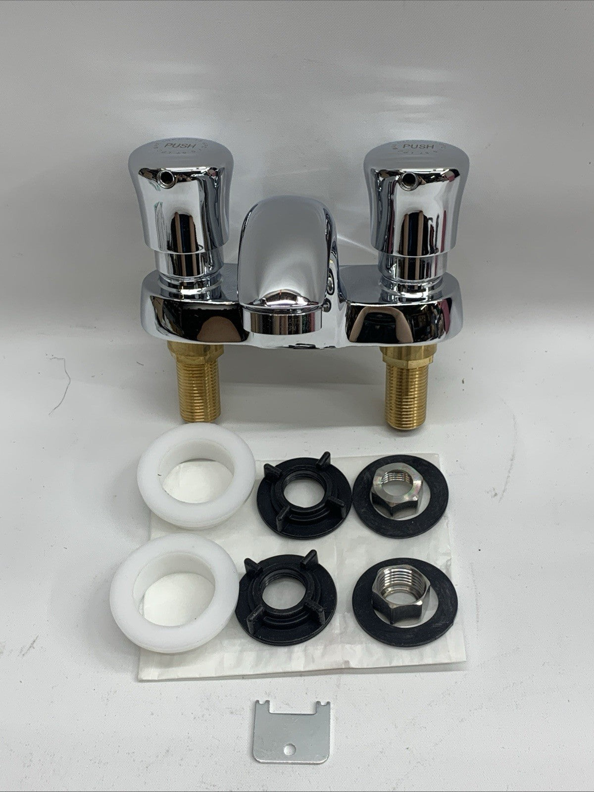 American Standard 1340227.002 Metering Centerset 0.5 GPM 2-Handle Faucet, Chrome