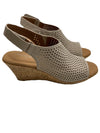 ROCKPORT Women's Briah Perf Sling Wedge Heel Sandals Taupe Size 8.5W Open Toe