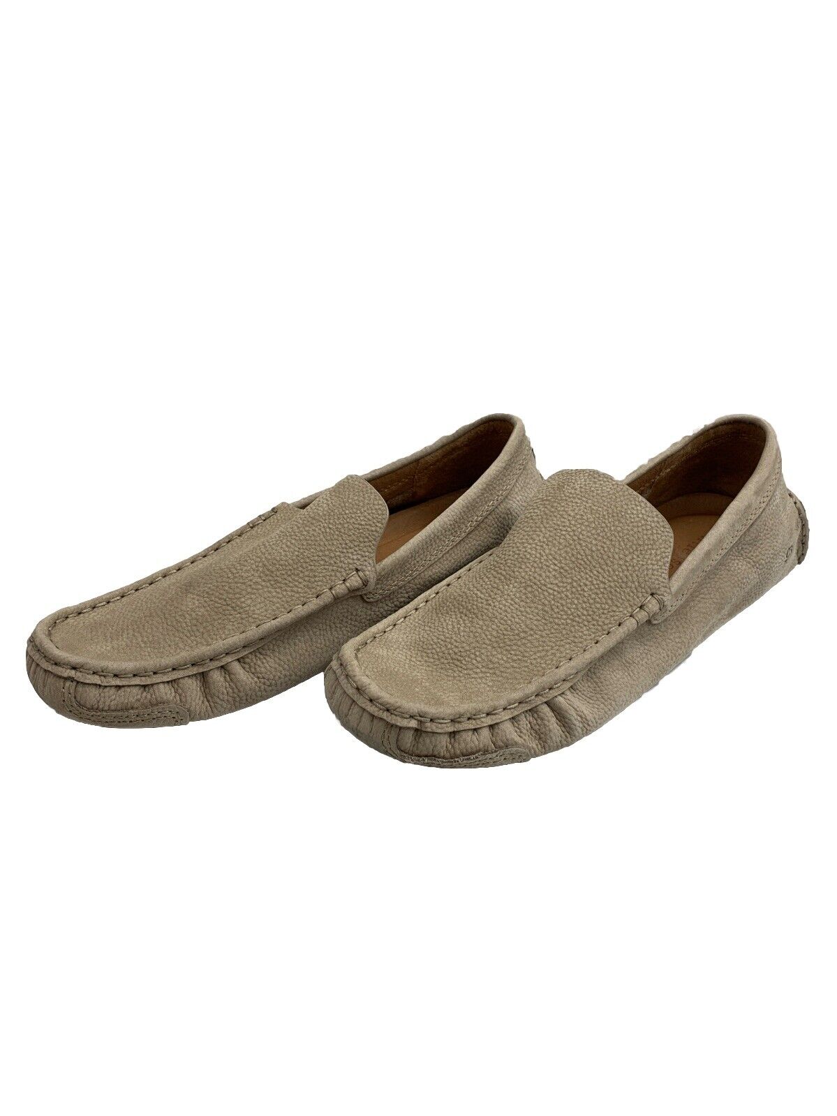 Gentle Souls by Kenneth Cole Mateo Beige Suede Drivers Size 11 Mens Shoe Slip-on