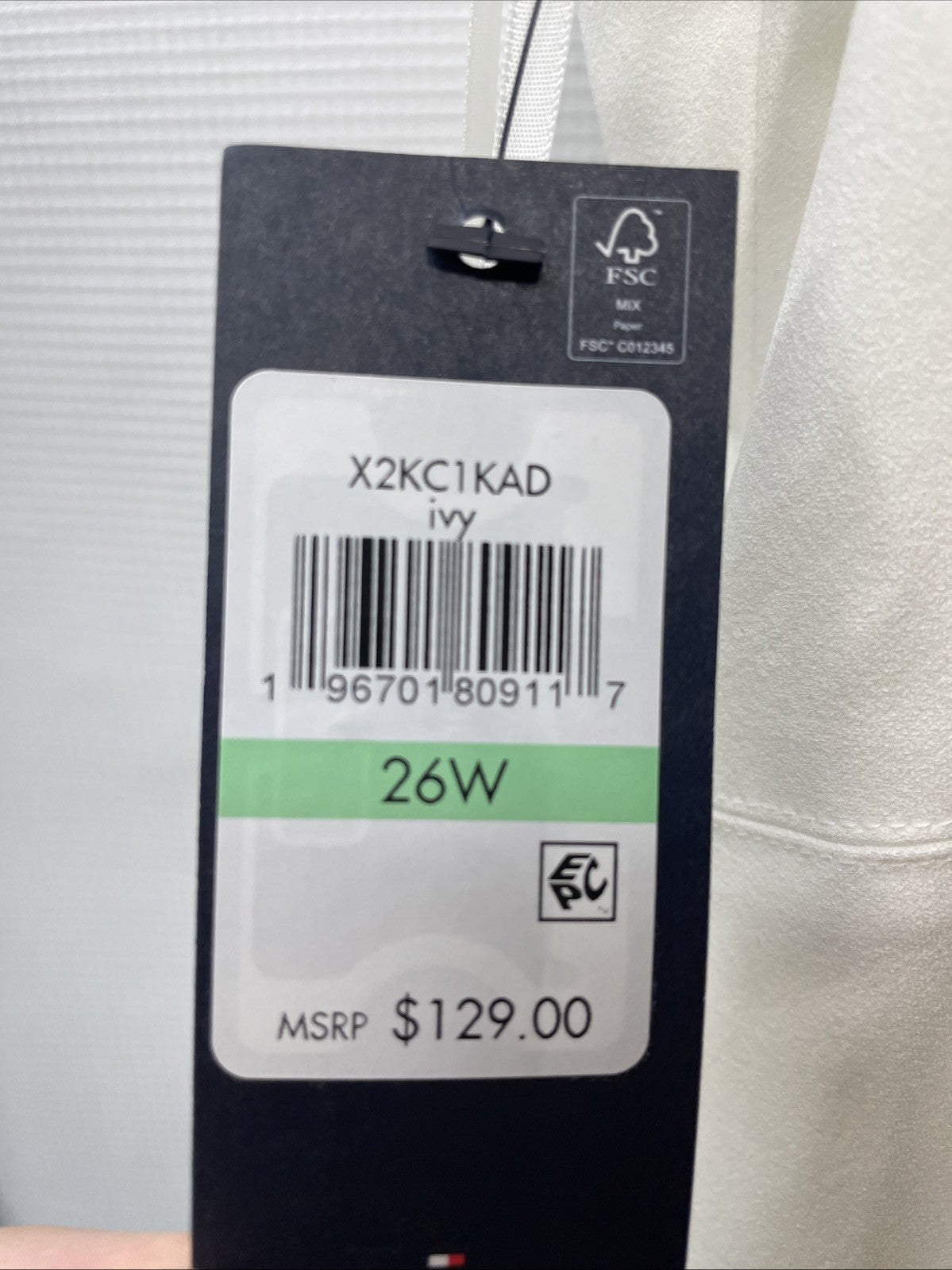 Tommy Hilfiger Women's Plus Size Mock Collar Sleeveless Dress Size 26W White