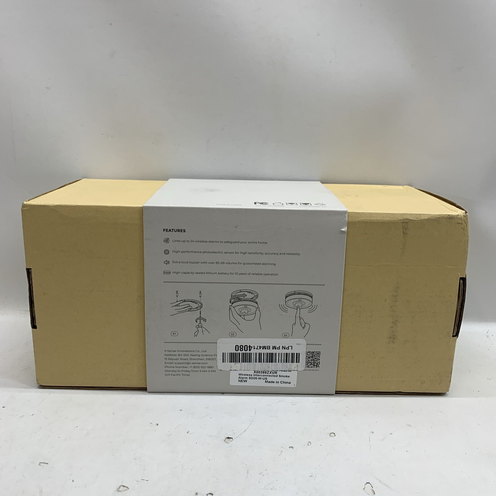 X-Sense Wireless Interconnected Battery Powered Smoke Detector Fire Alarm 6 Pack