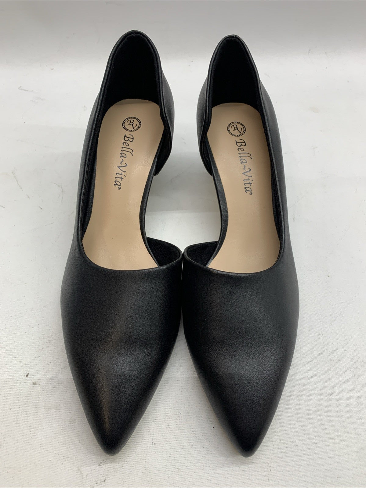 Bella Vita Women’s Quilla Pump Leather High Heel Sandal Black 51-1732 Size 9W