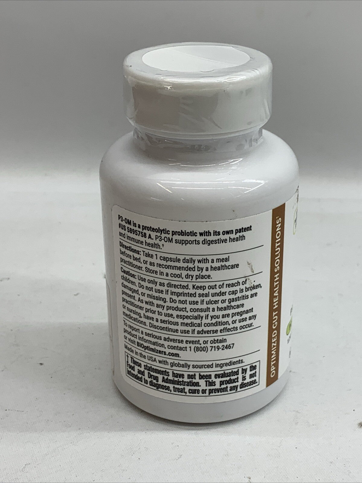BiOptimizers P3-OM Proteolytic Prebiotics & Probiotics Supplement 120 Vegan Caps