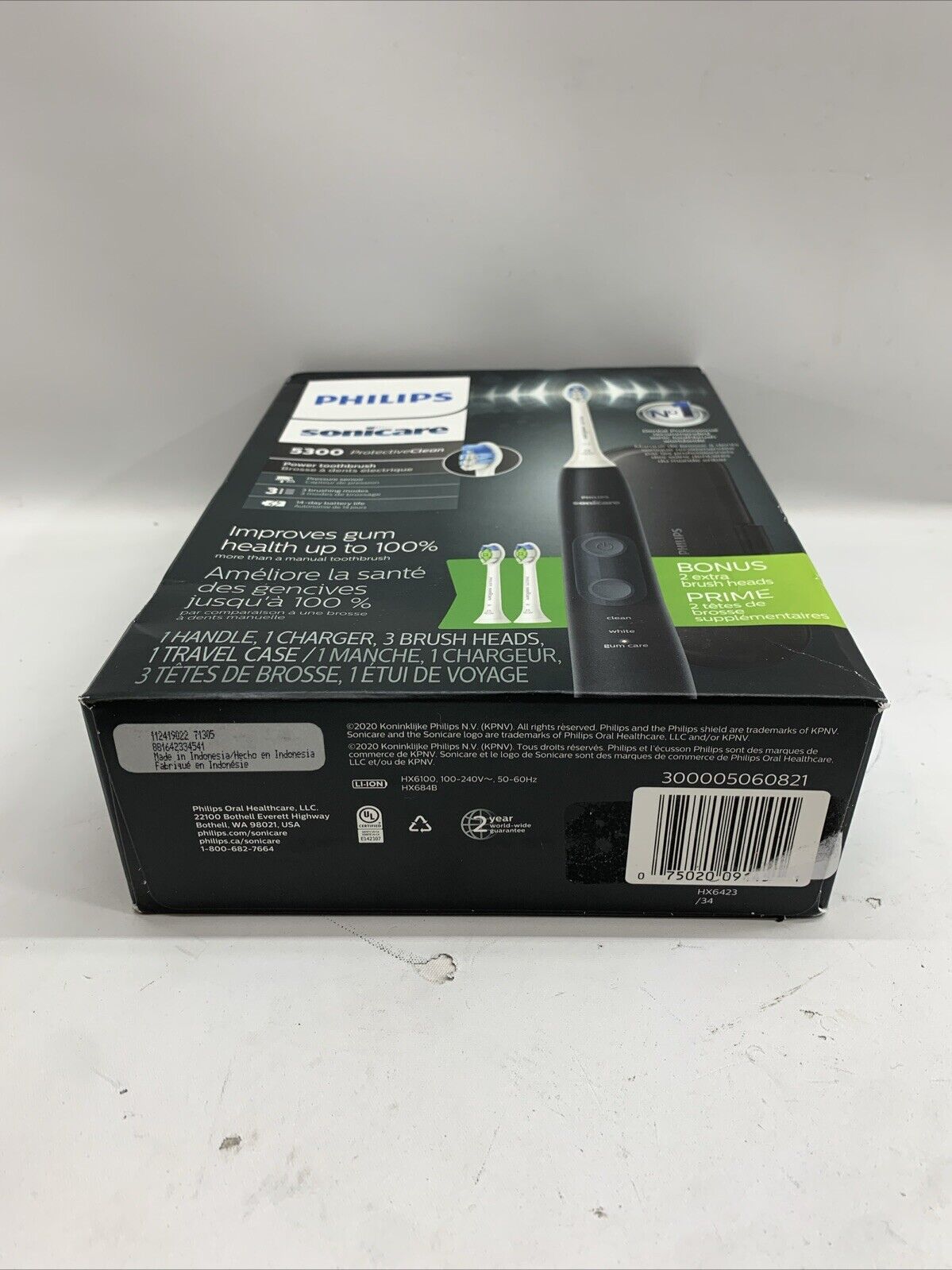 Philips Sonicare ProtectiveClean 5300 Rechargeable Electric Toothbrush, Black
