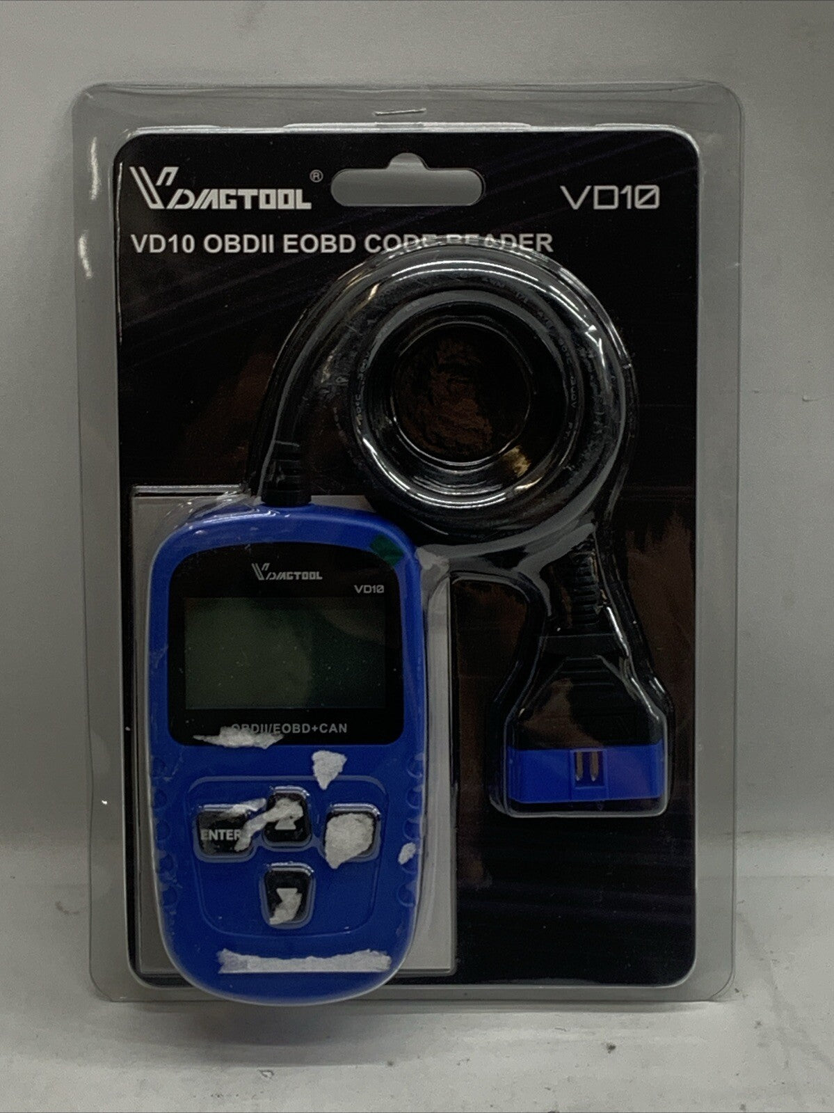 VD10 OBD2 Scanner Code Reader Car Diagnostic Tool Engine Fault Code Reader Blue