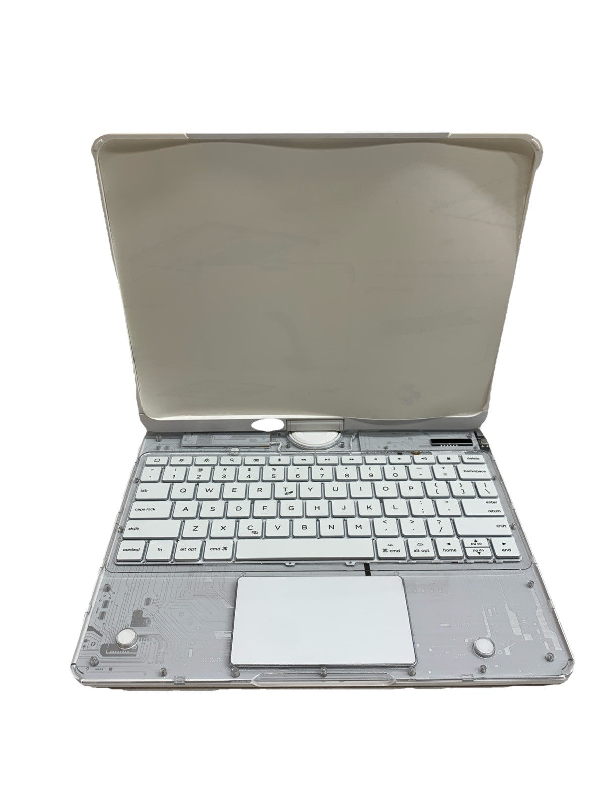 Transparent Case with Keyboard for 2024 iPad Pro 11-in.(M4) Transparent white