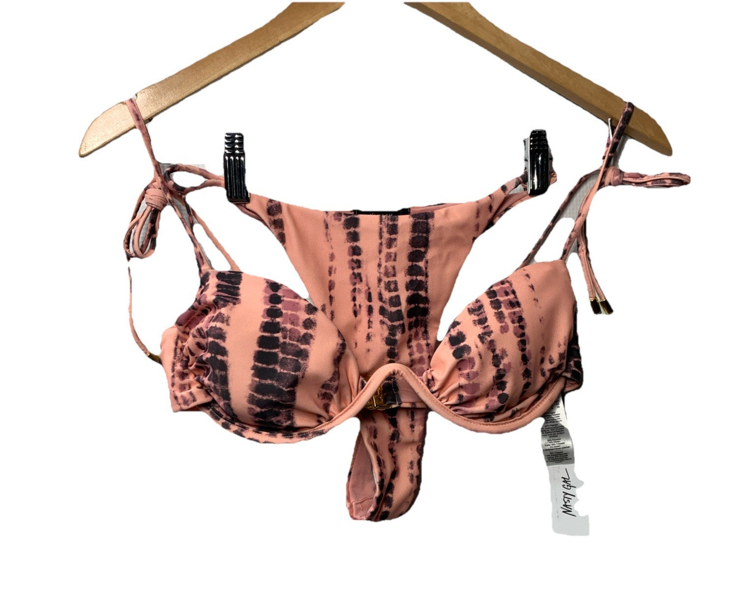 Women's Nasty Gal Tie Dye V Wire 3 Piece Maxi Skirt Bikini Set Swimwear Size 6