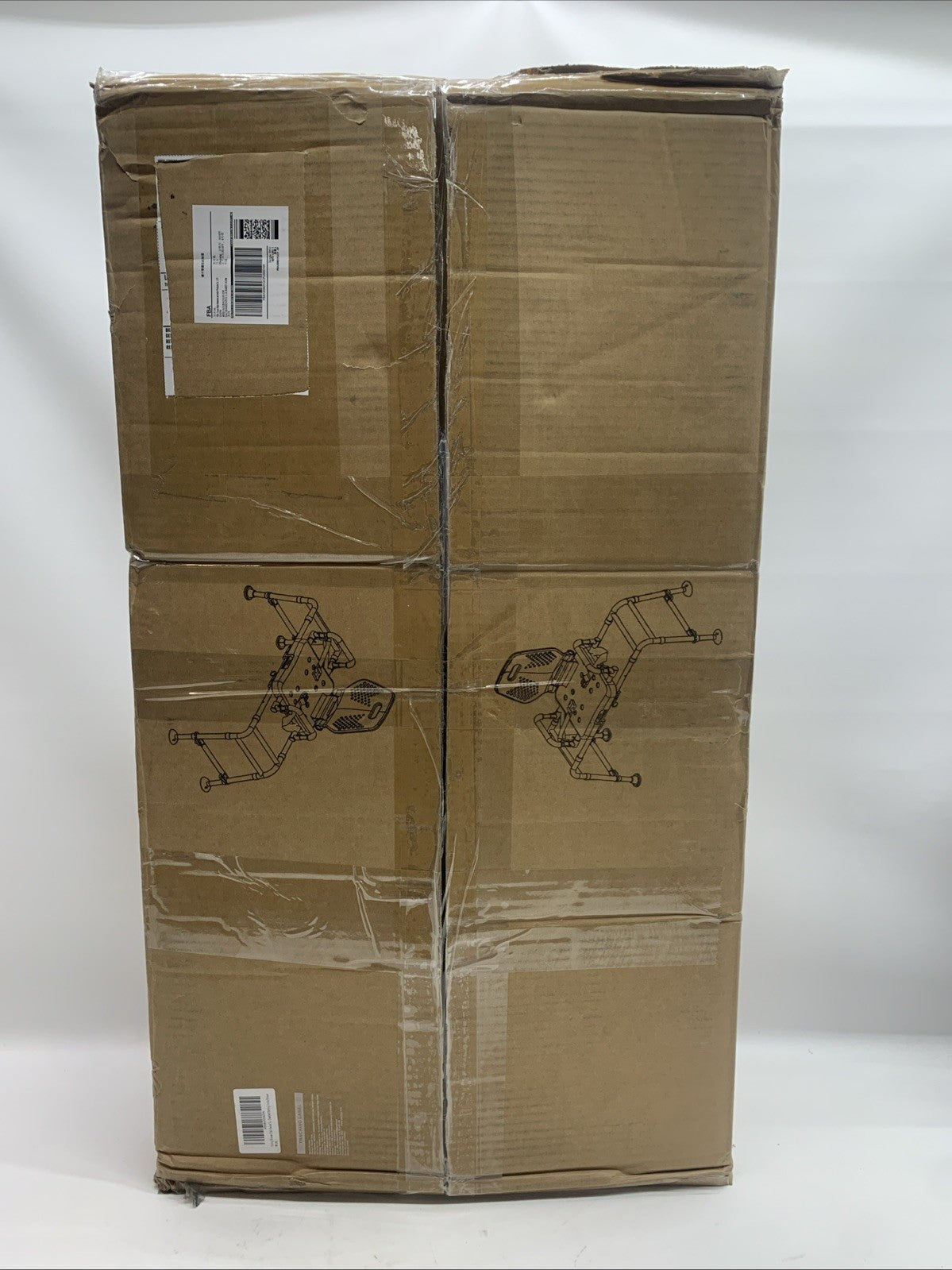 Sliding Shower Chair Swivel Tub Transfer Bench with Backrest and 400lbs Capacity